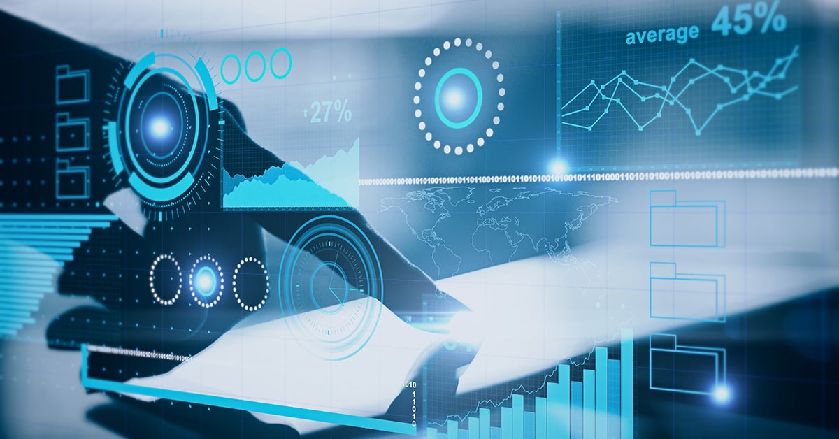 abstract overlay of statistics