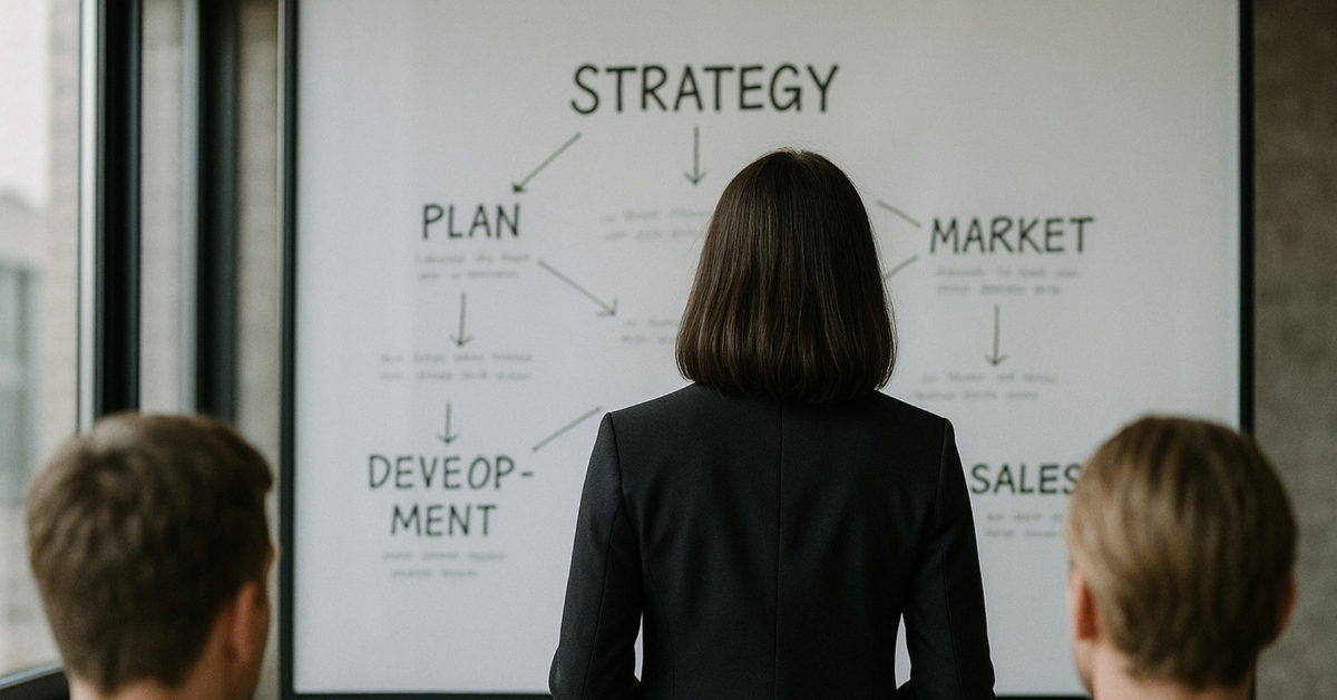 business team meeting in a conference room with a white board