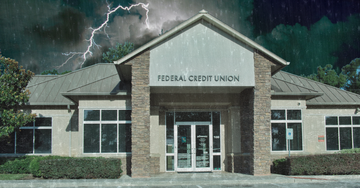 exterior shot of a credit union