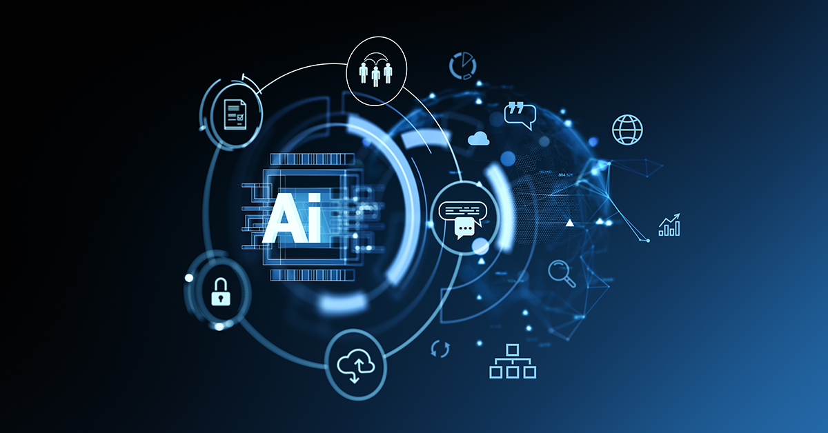 ai and digital channels abstract overlay