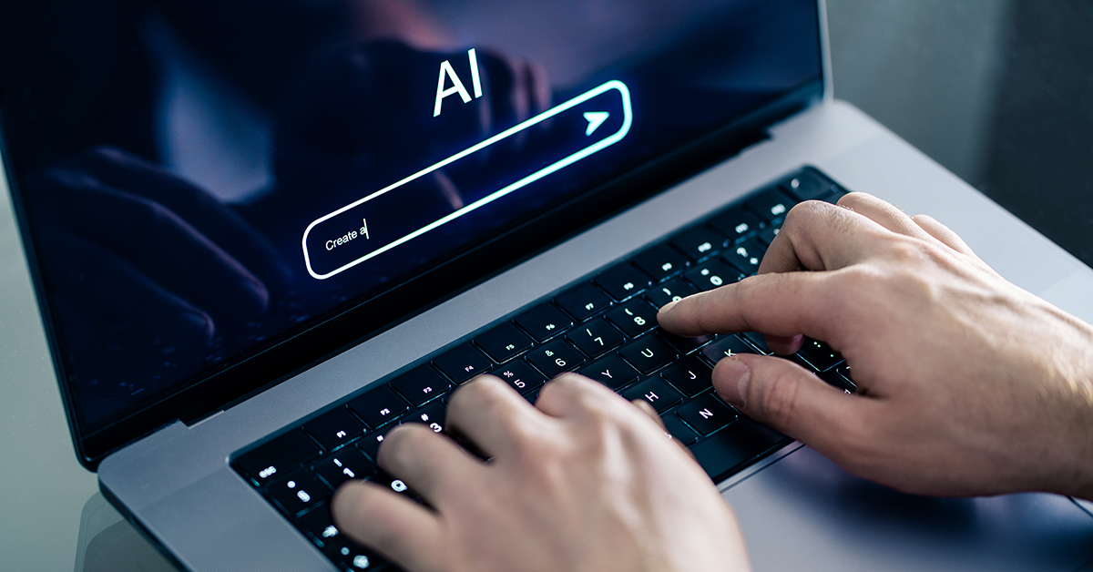 laptop computer using AI