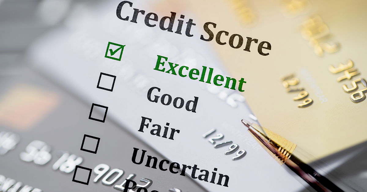credit score graphic overlay on credit cards