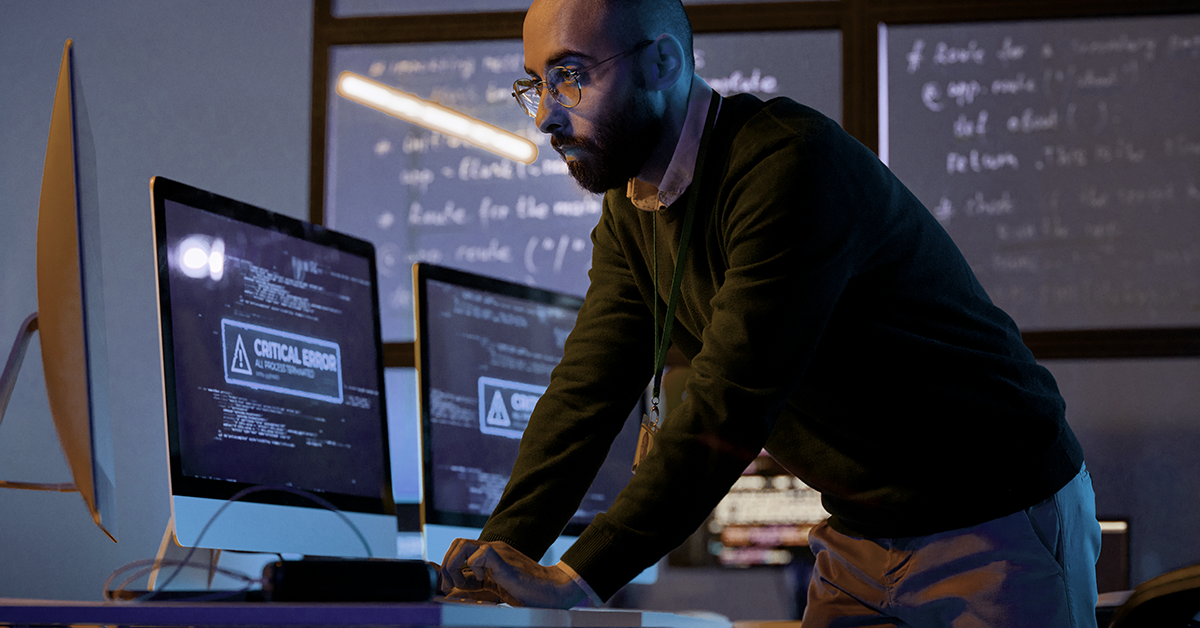 a man in an IT room