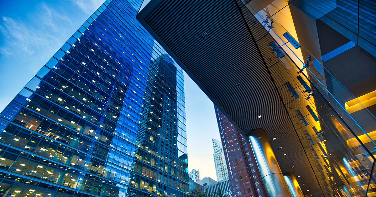 downtown evening sky