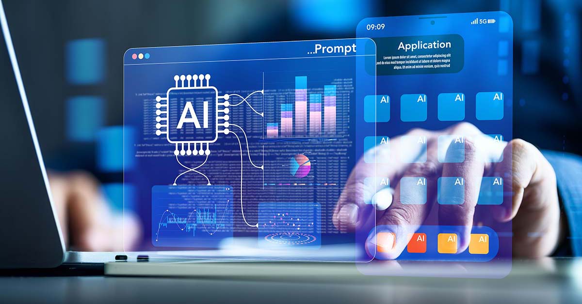 ai overlay of a person working on a laptop