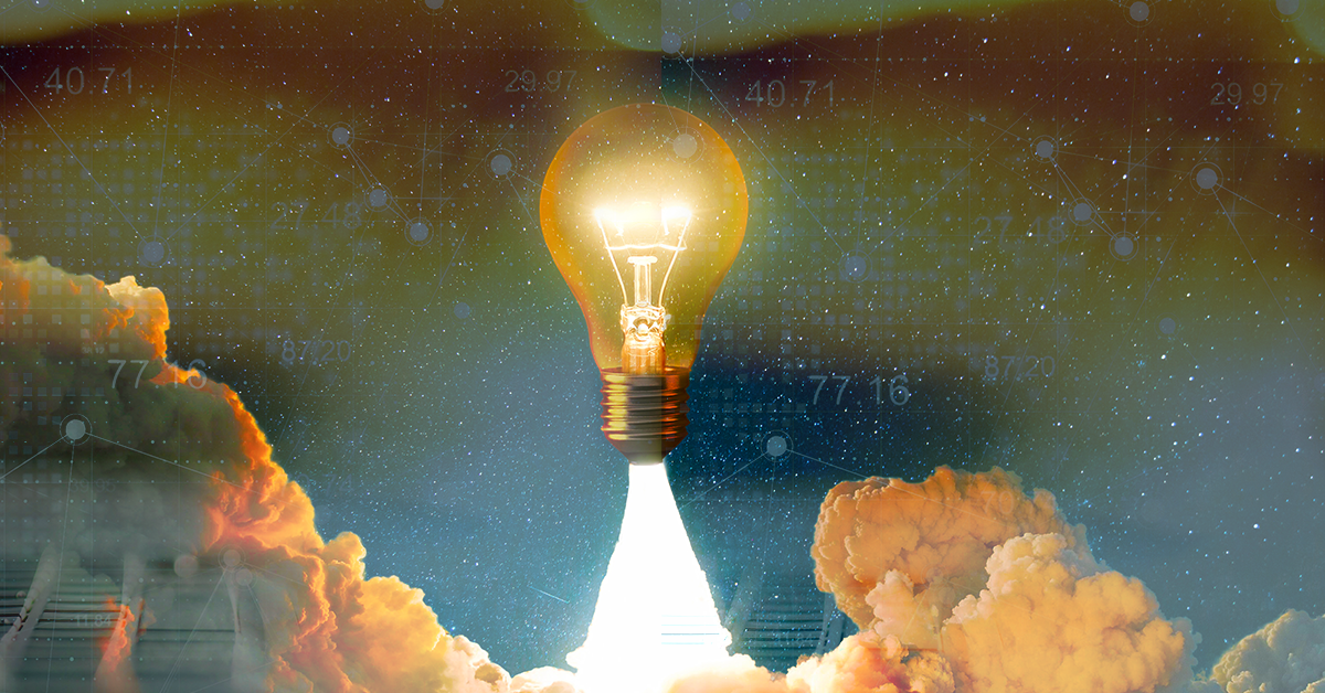 lightbulb abstract conveying innovation