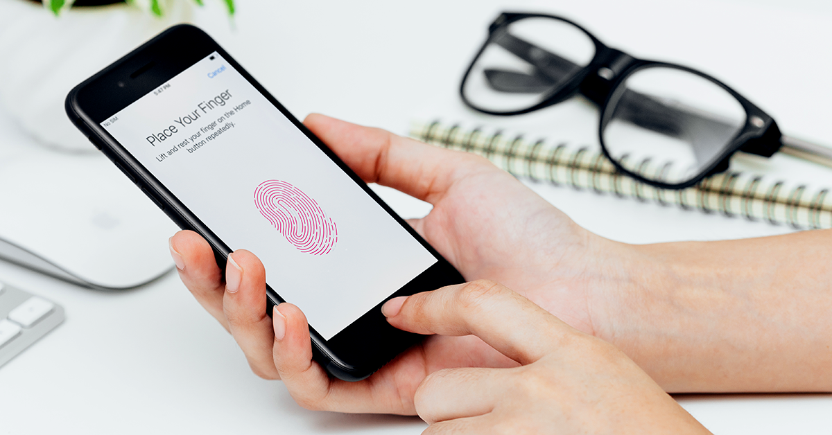 fingerprint validation on an iphone