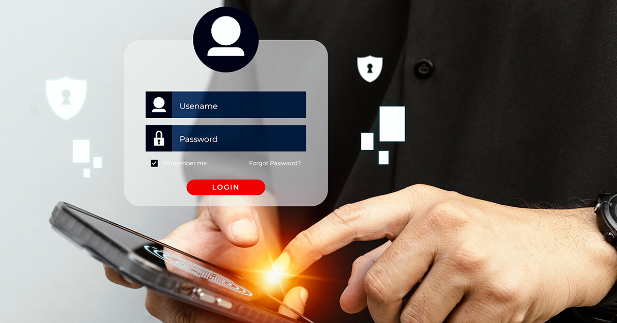 mfa overlay of a man using a phone