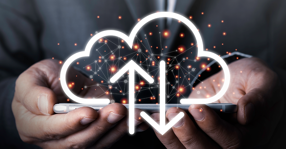 mobile cloud activity abstract overlay