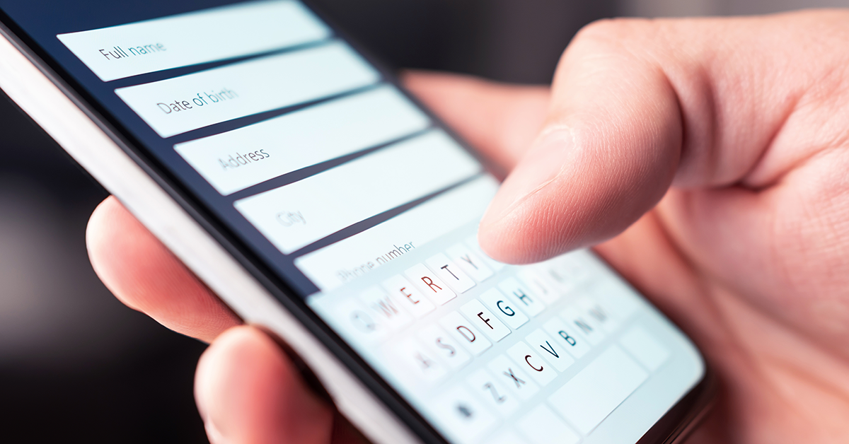 online registration using a phone