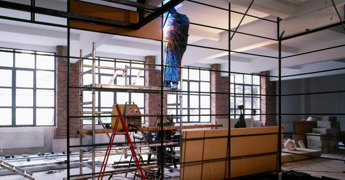 workers on scaffolding