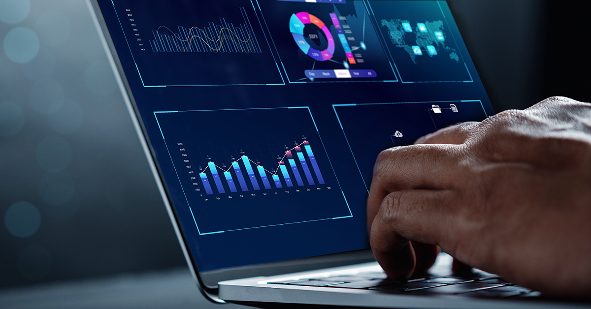 data analytics displayed on a computer screen